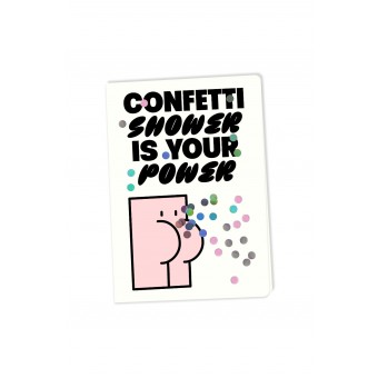 Klappkarte „Confetti Shower – Is Your Power“ – Brunhilda