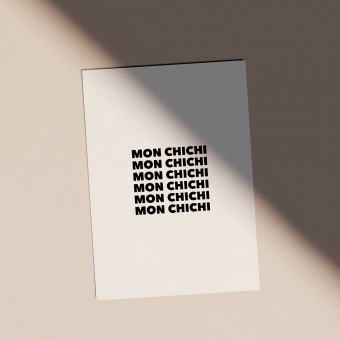 Love is the new black - Postkarte "Mon Chichi" 