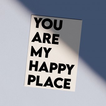 Love is the new black - Postkarte "You are my happy place"