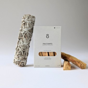 Räucherset: Nachhaltiges Palo Santo Holz & 100% Weißer Salbei Räucherbündel Daily Reset - noneedformore
