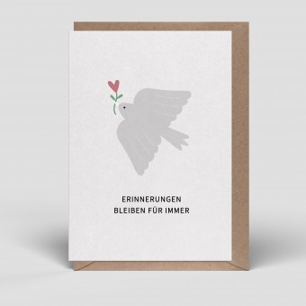 Klappkarte - Trauerkarte - Taube - Nr. 265 - Naturbedacht