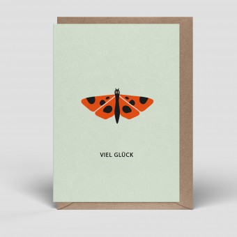 Klappkarte - Viel Glück Karte - Schmetterling - Nr. 279 - Naturbedacht