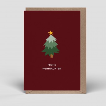 Klappkarte - Weihnachten - Tannenbaum - Nr. 297 - Naturbedacht