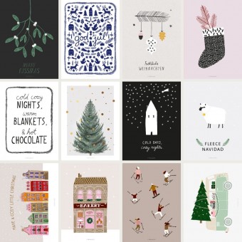 typealive / Weihnachtskarten-Set / 12er SET "ADVENT"