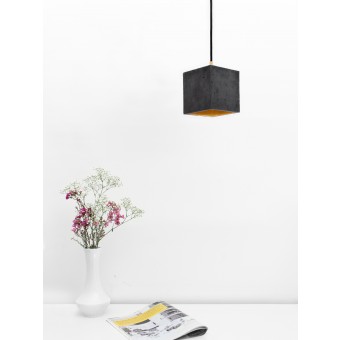 GANTlights - Beton Hängelampe [B1] dark Lampe Gold minimalistisch