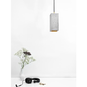 GANTlights Beton Hängelampe [B2] Lampe Gold rechteckig