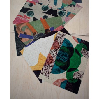 formwiese Graspapier Karten Wundertüte, 6 Stück, Abstrakt