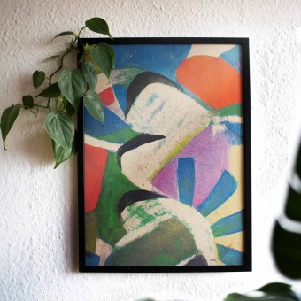 formwiese »Wolkentanz« (nachhaltiges A3 Poster, Graspapier, abstrakt)