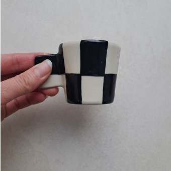 Skelini - handgemachte Espresso Tasse schwarz