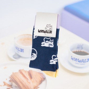 WIEWALDI Socken Coffee Cat