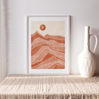 Paperlandscape | Kunstdruck | Wüste Terracotta | verschiedene Größen