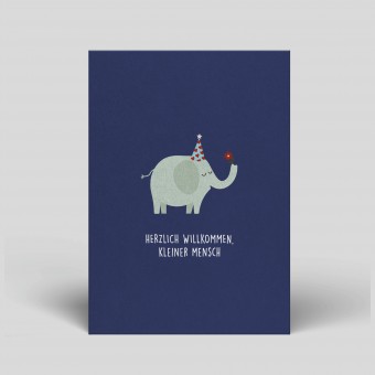 Postkarte - Elefant zur Geburt - Nr. 90 - Naturbedacht