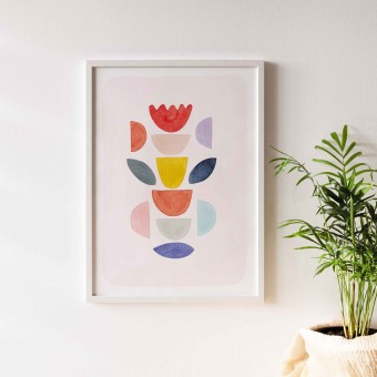 Kunstdruck "Abstrakter Blumenstrauß" | Paperlandscape