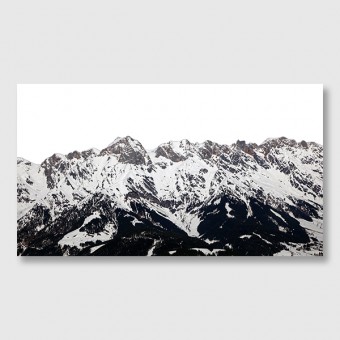 ZEITLOOPS "Alpen schwarz weiß", Posterprint, 27x48 cm