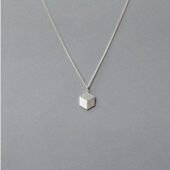 Teresa Gruber Anhänger "flat platonics- cube", 925 Silber