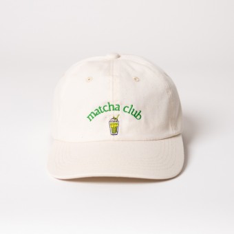 Matcha Club Premium Dad Cap - beige & green - arrel