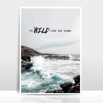 Amy & Kurt Berlin A4 Artprint "Wild like the ocean"
