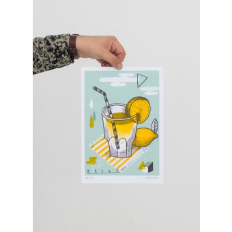 Martin Krusche – Stencil Artprint »Zitronenlimonade« DIN A4