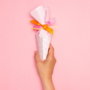 Mini Schultüte Bastelset zur Einschulung in Rosa - My Pretty Circus
