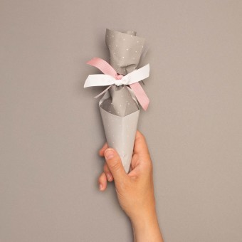 Mini Schultüte Bastelset zur Einschulung in Grau - My Pretty Circus