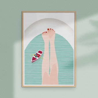 Amy & Kurt Berlin A4 Artprint "Badewanne"