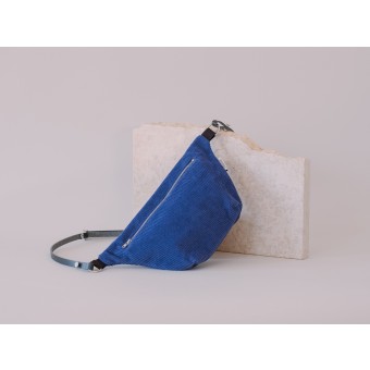 ZACAMO – Bauchtasche • Cord • kobaltblau