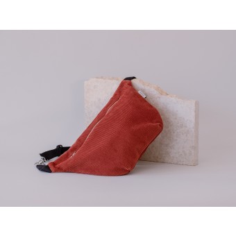 ZACAMO – Bauchtasche • Cord • L • rostrot •