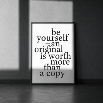 Handgefertigter Linoldruck »Be yourself …« Limited Edition