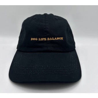 DOG LIFE BALANCE - Unisex Dad Cap in Black & Orange - arrel