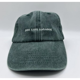 DOG LIFE BALANCE - Unisex Dad Cap in Vintage Green & Cream - arrel