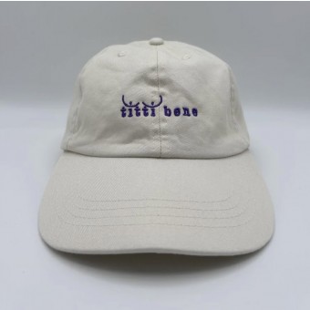 titti bene - Unisex Dad Cap in Cream & Purple - arrel