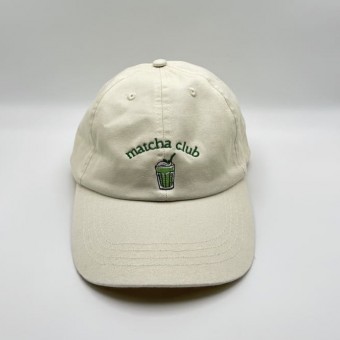 matcha club - Unisex Dad Cap in Cream & Matcha Green - arrel