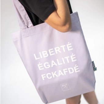 Premium Tote Bag purple/ vanilla ice - FCKAFDÉ - arrel