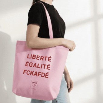 FCKAFDÉ Premium Tote Bag - Pink & Red
