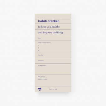 Notizblock "schmal", 3er Set / Habits Tracker