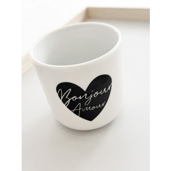 Love is the new black - Becher "Bonjour Amour" 
