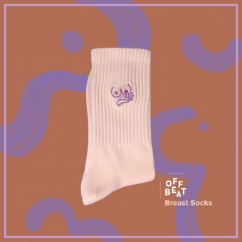 Gerippte Brust Socken von Offbeat