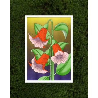 The Naughty District - handgefertigter Risographie Print »Brugmansia«