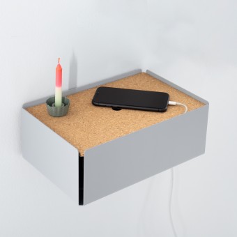 Charge-Box Ladestation Lichtgrau / Kork