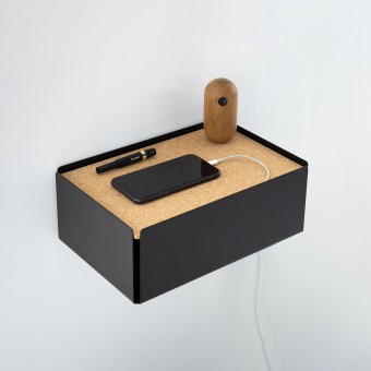 Charge-Box Ladestation Schwarz / Kork