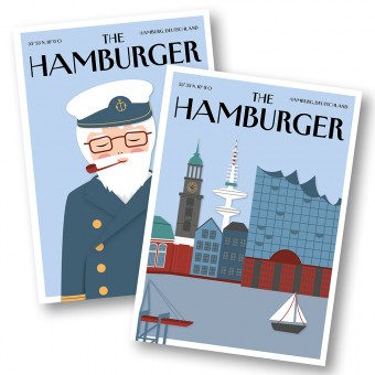 Martina Olonschek | Postkarten The Hamburger Seemann und Skyline | 2er-Set