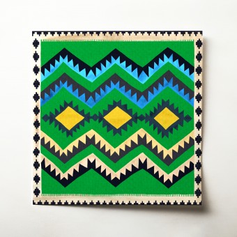 Pattern Kunstdruck / Gicléeprint / Kilim Classic grün