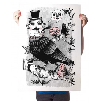 Poster »Corbus Gentleman« 50x70cm, Illustration von Martin Krusche
