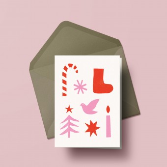 Designfräulein // Weihnachtskarte mit Kuvert