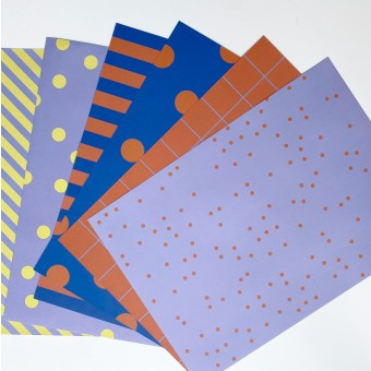 Designfräulein // Geschenkpapier-Set // Dekopapier A3 // Colourful Pattern 
