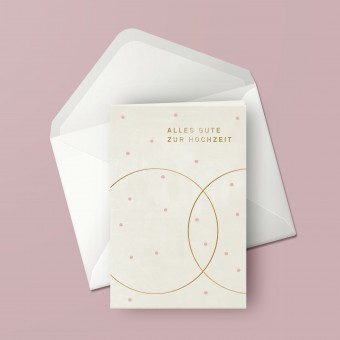 Designfräulein // Grußkarte mit Kuvert // Alles Gute zur Hochzeit // Punkte