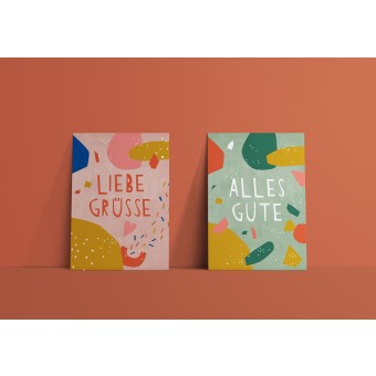 Designfräulein // Postkartenset // Liebe Grüße & Alles Gute