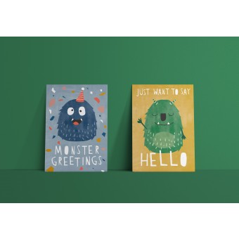 Designfräulein // Postkartenset // Monster Greetings & Hello Monster