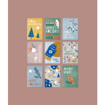 Designfräulein // Weihnachtskarten // 9er-Set
