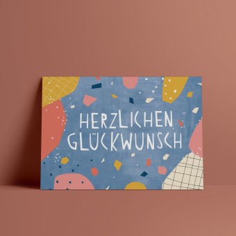 Designfräulein // Postkarte // Herzlichen Glückwunsch